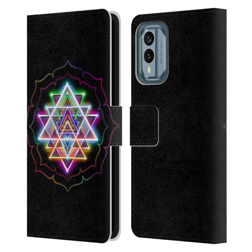 Jumbie Art Visionary Sri Yantra Leather Book Wallet Case Cover For Nokia X30