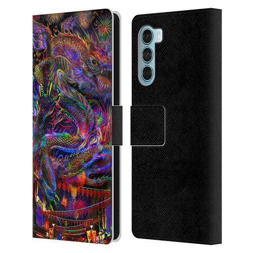 Jumbie Art Visionary Dragon Leather Book Wallet Case Cover For Motorola Edge S30 / Moto G200 5G