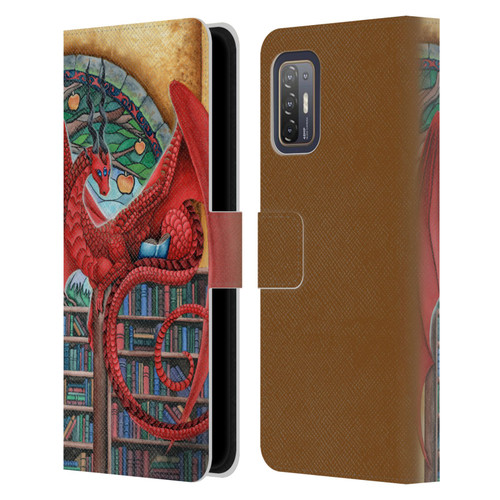 Carla Morrow Dragons Gateway Of Knowledge Leather Book Wallet Case Cover For HTC Desire 21 Pro 5G