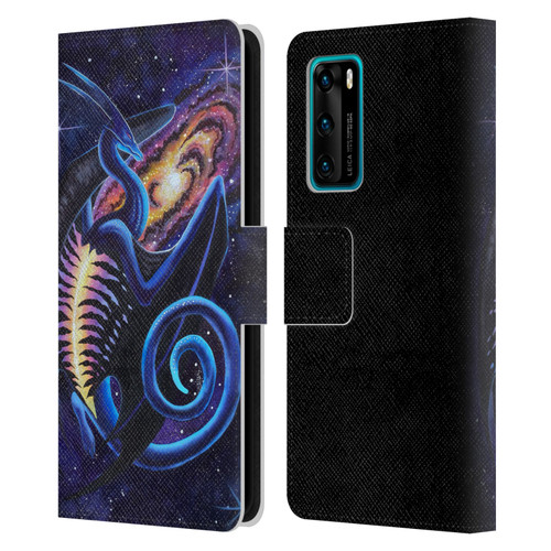 Carla Morrow Dragons Galactic Entrancement Leather Book Wallet Case Cover For Huawei P40 5G