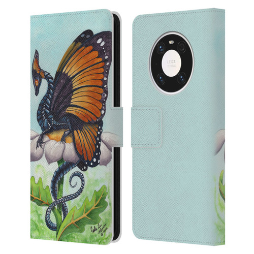Carla Morrow Dragons The Monarch Leather Book Wallet Case Cover For Huawei Mate 40 Pro 5G