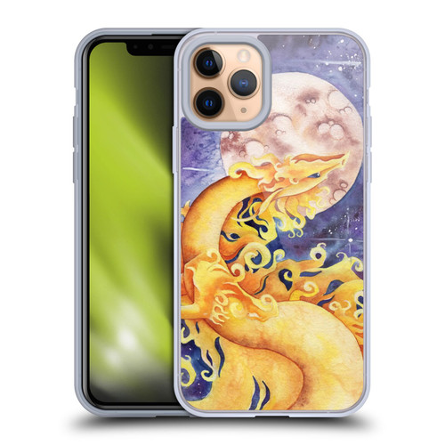 Carla Morrow Dragons Golden Sun Dragon Soft Gel Case for Apple iPhone 11 Pro