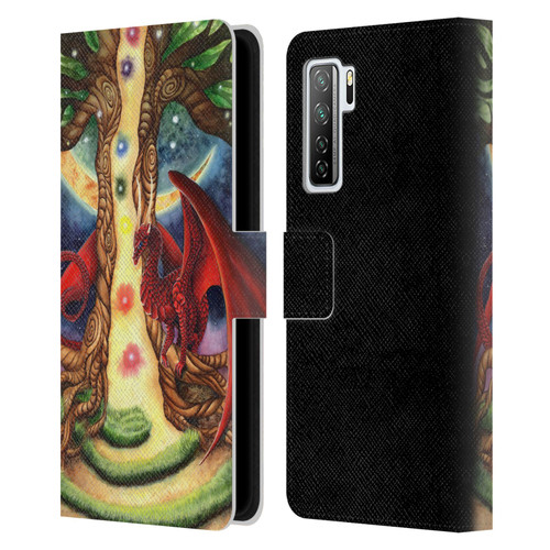 Carla Morrow Dragons Gateway Of Awakening Leather Book Wallet Case Cover For Huawei Nova 7 SE/P40 Lite 5G