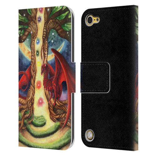 Carla Morrow Dragons Gateway Of Awakening Leather Book Wallet Case Cover For Apple iPod Touch 5G 5th Gen