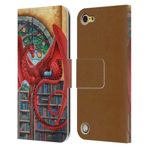 Carla Morrow Dragons Gateway Of Knowledge Leather Book Wallet Case Cover For Apple iPod Touch 5G 5th Gen