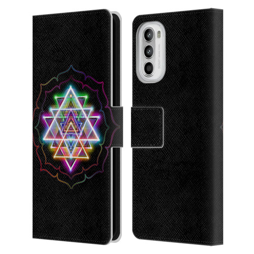 Jumbie Art Visionary Sri Yantra Leather Book Wallet Case Cover For Motorola Moto G52