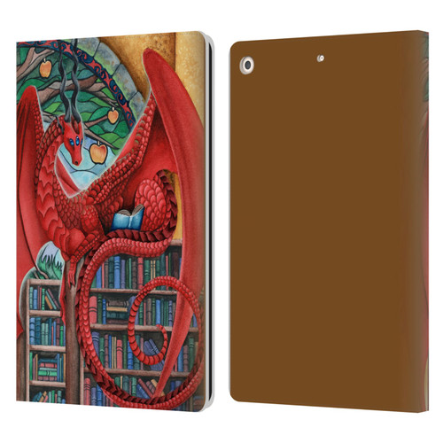 Carla Morrow Dragons Gateway Of Knowledge Leather Book Wallet Case Cover For Apple iPad 10.2 2019/2020/2021