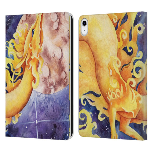 Carla Morrow Dragons Golden Sun Dragon Leather Book Wallet Case Cover For Apple iPad 10.9 (2022)
