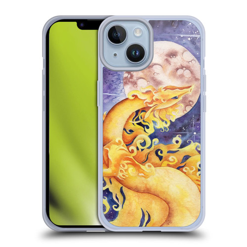 Carla Morrow Dragons Golden Sun Dragon Soft Gel Case for Apple iPhone 14