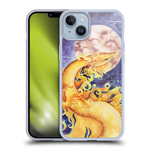 Carla Morrow Dragons Golden Sun Dragon Soft Gel Case for Apple iPhone 14 Plus