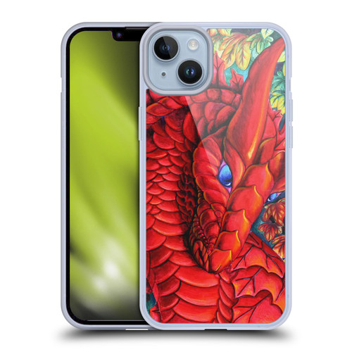 Carla Morrow Dragons Red Autumn Dragon Soft Gel Case for Apple iPhone 14 Plus
