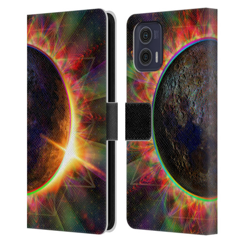 Jumbie Art Visionary Eclipse Leather Book Wallet Case Cover For Motorola Moto G73 5G