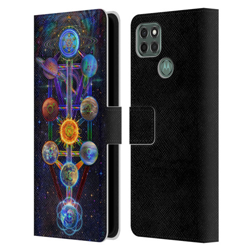 Jumbie Art Visionary Tree Of Life Leather Book Wallet Case Cover For Motorola Moto G9 Power