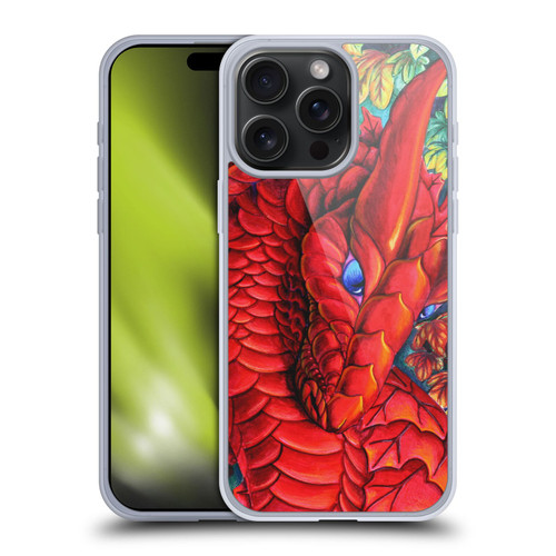 Carla Morrow Dragons Red Autumn Dragon Soft Gel Case for Apple iPhone 15 Pro Max