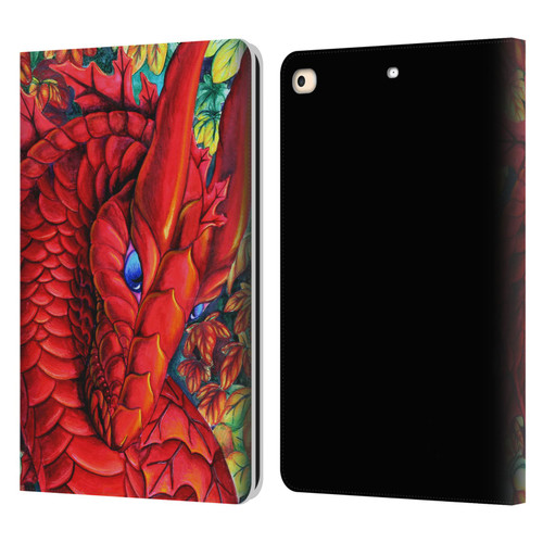 Carla Morrow Dragons Red Autumn Dragon Leather Book Wallet Case Cover For Apple iPad 9.7 2017 / iPad 9.7 2018