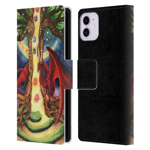 Carla Morrow Dragons Gateway Of Awakening Leather Book Wallet Case Cover For Apple iPhone 11