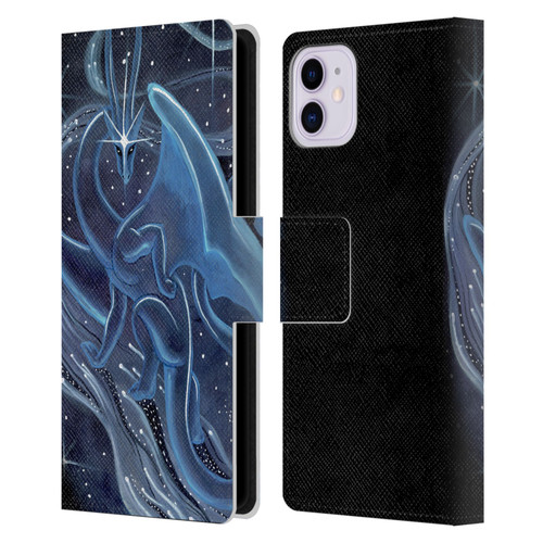 Carla Morrow Dragons I Shall Guide You Leather Book Wallet Case Cover For Apple iPhone 11