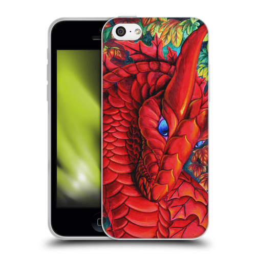 Carla Morrow Dragons Red Autumn Dragon Soft Gel Case for Apple iPhone 5c