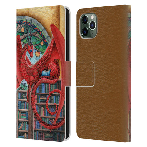 Carla Morrow Dragons Gateway Of Knowledge Leather Book Wallet Case Cover For Apple iPhone 11 Pro Max