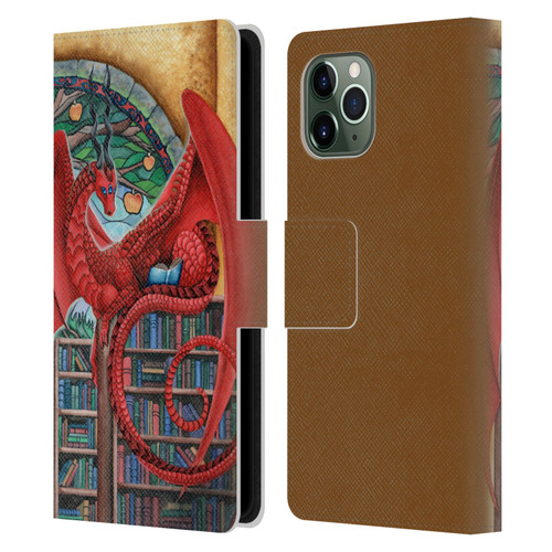 Carla Morrow Dragons Gateway Of Knowledge Leather Book Wallet Case Cover For Apple iPhone 11 Pro
