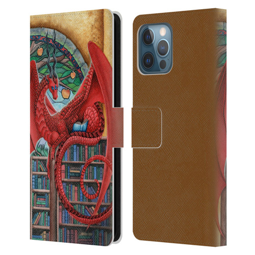 Carla Morrow Dragons Gateway Of Knowledge Leather Book Wallet Case Cover For Apple iPhone 12 Pro Max