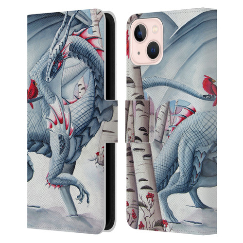 Carla Morrow Dragons Lady Of The Forest Leather Book Wallet Case Cover For Apple iPhone 13