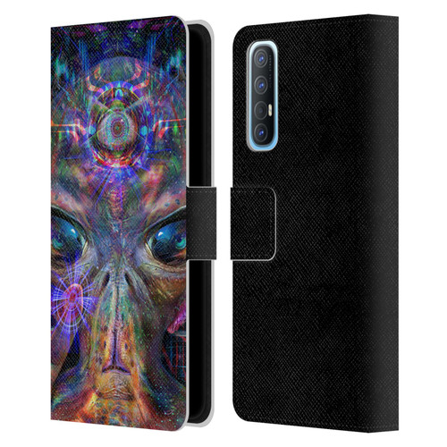 Jumbie Art Visionary Alien Leather Book Wallet Case Cover For OPPO Find X2 Neo 5G