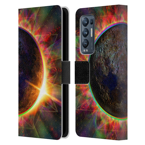 Jumbie Art Visionary Eclipse Leather Book Wallet Case Cover For OPPO Find X3 Neo / Reno5 Pro+ 5G