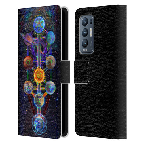 Jumbie Art Visionary Tree Of Life Leather Book Wallet Case Cover For OPPO Find X3 Neo / Reno5 Pro+ 5G