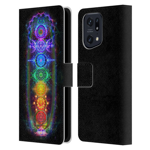 Jumbie Art Visionary Chakras Leather Book Wallet Case Cover For OPPO Find X5 Pro
