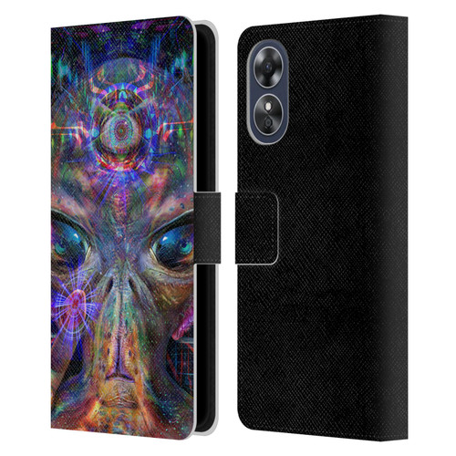 Jumbie Art Visionary Alien Leather Book Wallet Case Cover For OPPO A17
