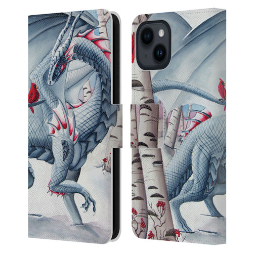 Carla Morrow Dragons Lady Of The Forest Leather Book Wallet Case Cover For Apple iPhone 15
