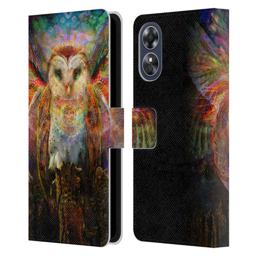 Jumbie Art Visionary Owl Leather Book Wallet Case Cover For OPPO A17