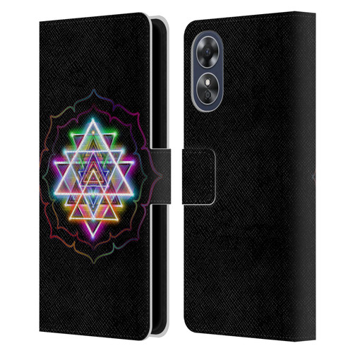 Jumbie Art Visionary Sri Yantra Leather Book Wallet Case Cover For OPPO A17