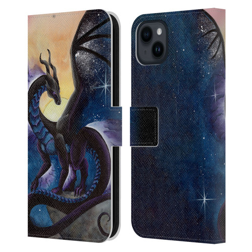 Carla Morrow Dragons Nightfall Leather Book Wallet Case Cover For Apple iPhone 15 Plus
