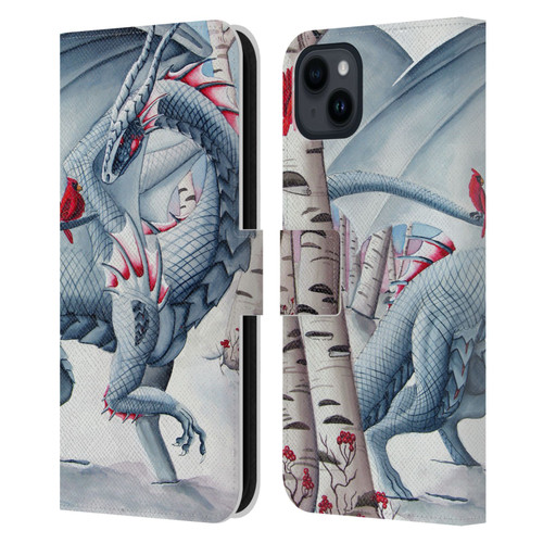 Carla Morrow Dragons Lady Of The Forest Leather Book Wallet Case Cover For Apple iPhone 15 Plus