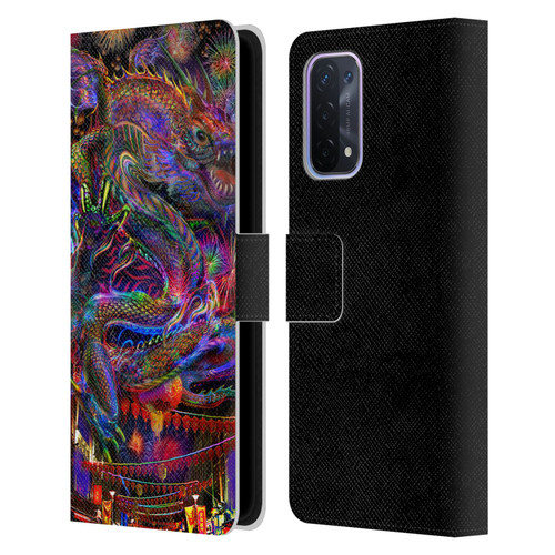 Jumbie Art Visionary Dragon Leather Book Wallet Case Cover For OPPO A54 5G