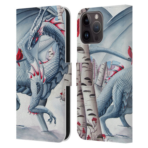 Carla Morrow Dragons Lady Of The Forest Leather Book Wallet Case Cover For Apple iPhone 15 Pro Max