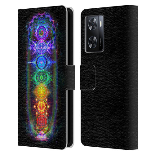 Jumbie Art Visionary Chakras Leather Book Wallet Case Cover For OPPO A57s