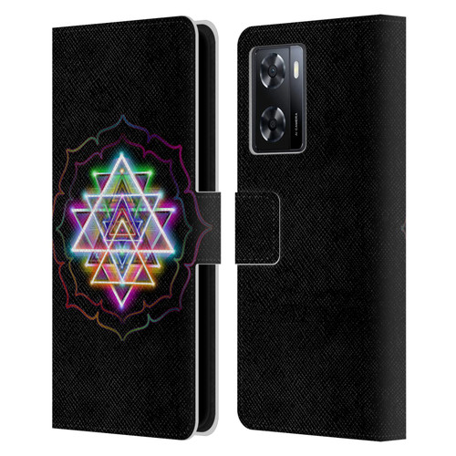 Jumbie Art Visionary Sri Yantra Leather Book Wallet Case Cover For OPPO A57s