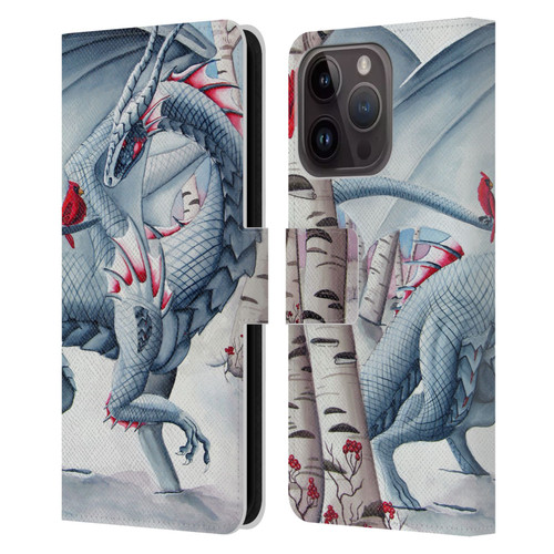 Carla Morrow Dragons Lady Of The Forest Leather Book Wallet Case Cover For Apple iPhone 15 Pro