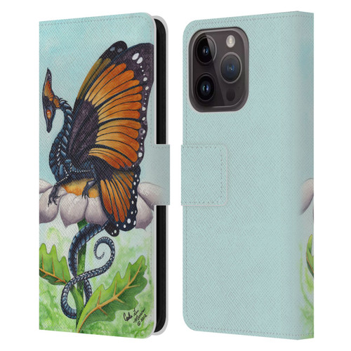 Carla Morrow Dragons The Monarch Leather Book Wallet Case Cover For Apple iPhone 15 Pro
