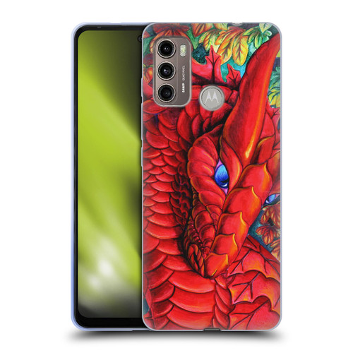 Carla Morrow Dragons Red Autumn Dragon Soft Gel Case for Motorola Moto G60 / Moto G40 Fusion