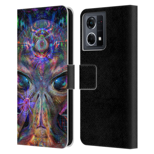 Jumbie Art Visionary Alien Leather Book Wallet Case Cover For OPPO Reno8 4G