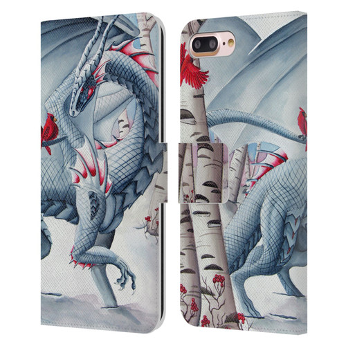 Carla Morrow Dragons Lady Of The Forest Leather Book Wallet Case Cover For Apple iPhone 7 Plus / iPhone 8 Plus