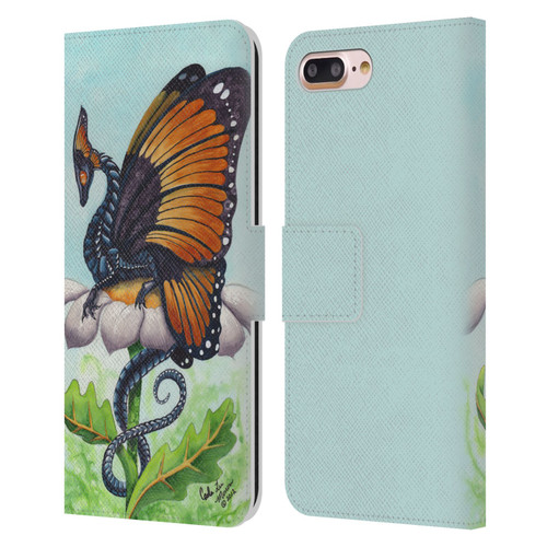Carla Morrow Dragons The Monarch Leather Book Wallet Case Cover For Apple iPhone 7 Plus / iPhone 8 Plus