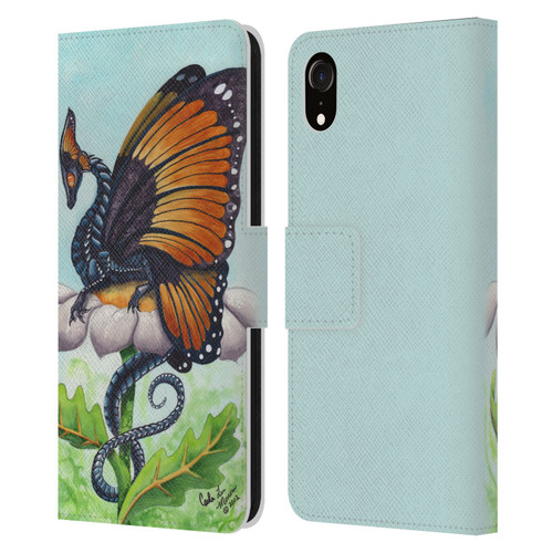 Carla Morrow Dragons The Monarch Leather Book Wallet Case Cover For Apple iPhone XR