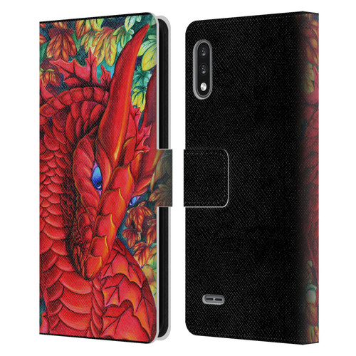 Carla Morrow Dragons Red Autumn Dragon Leather Book Wallet Case Cover For LG K22