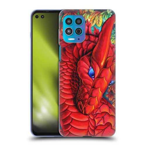 Carla Morrow Dragons Red Autumn Dragon Soft Gel Case for Motorola Moto G100