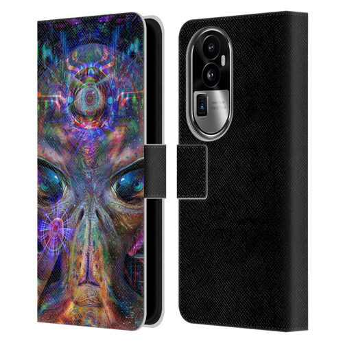 Jumbie Art Visionary Alien Leather Book Wallet Case Cover For OPPO Reno10 Pro+